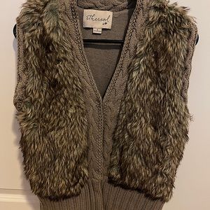 Paper Crane faux fur vest